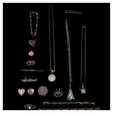 Sterling & Other Necklaces, Bracelets, Pins & More
