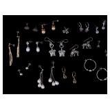 Sterling Silver Earring Group w/ Semi Precious