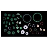 Green & Other Hardstone Bangles, Rings, & Pendants