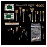 Hat Pin Assortment, Shoe Buckles, & Brooches