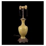 Vintage Yellow Cloisonne Table Lamp