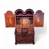 Mid-18th C Style Chinoiserie Secretary Desk
