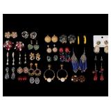 Assortment of Sterling, Hardstone & Other Earrings