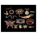 Figural and Advertising Pins and Jewelry