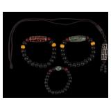 Tibetan Dzi Bead Amulet Bracelets (3) & Necklace