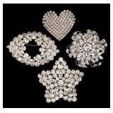 Eisenberg and Other Rhinestone Brooches