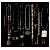 14K GF Earrings, Coro, Green & Earth Tone Jewelry