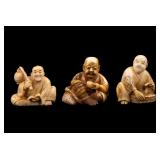 19th / 20th C. Netsuke Figures (3)