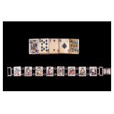 Early 20th C. Japanese Hand Painted Tile Bracelets