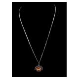 Vintage Sterling and Amber Necklace