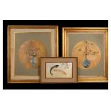 Vintage Asian Framed Art (3 pcs)