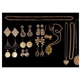 Gold Tone Earrings & Pendant Necklaces