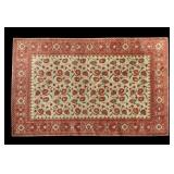 Hand-Knotted Strawberry Wool Rug