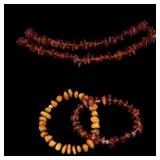 Vintage Amber-Color Jewelry (3 pcs)