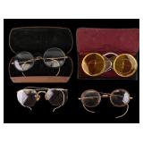 Antique Eye Glasses w/ Cases (4 pr)