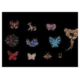 Vintage Kramer, Lisner, Other Butterfly Brooches