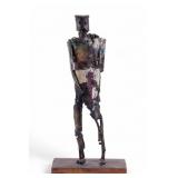 Welded Metal Figural Folk Art Sculpture