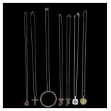 Sterling Silver Marcasite & Gemstone Necklaces (7)