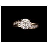 14K Gold CZ Cocktail Ring