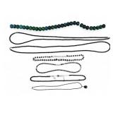 Turquoise Strand and Jet Necklaces
