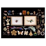 Vintage Enamel Brooches