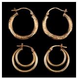 14K Gold Hoop Earings (2)