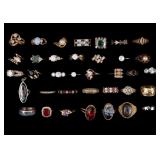 Avon 18K GE, 14K GE, Marked & Unmarked Rings (36)
