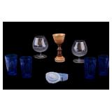 King Edward VIII Snifters, Wedgwood, & Vtg Glass