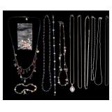 Sterling Pendant & Bead Necklaces + Bracelet