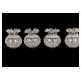 Enamelled Clear Glass Lamp Shades (4) Enamelled Clear Glass Lamp Shades (4)