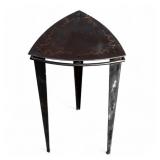 Artisan Brushed Steel Triangular Tripod Table Artisan Brushed Steel Triangular Tripod Table