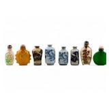 Chinese Blue & White & Hardstone Snuff Bottles Chinese Blue & White & Hardstone Snuff Bottles