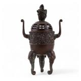 Chinese Bronze Dragon & Elephant Tripod Censer Chinese Bronze Dragon & Elephant Tripod Censer