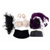 Vintage Lucite Heels, Glasses, Feather Hat, & More Vintage Lucite Heels, Glasses, Feather Hat, & More