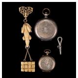 Vintage Sterling Watches and Alligator Fob Vintage Sterling Watches and Alligator Fob
