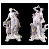 Meissen Style Porcelain Figurines (2) Meissen Style Porcelain Figurines (2)