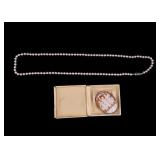 Vintage Cameo and Pearl Necklace Vintage Cameo and Pearl Necklace
