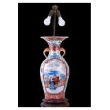 Japanese Porcelain Imari Vase Lamp Japanese Porcelain Imari Vase Lamp