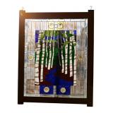 Large Prairie Style Stained Glass Window Large Prairie Style Stained Glass Window
