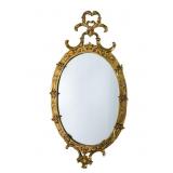 Vintage Ornate Oval Brass Wall Mirror Vintage Ornate Oval Brass Wall Mirror