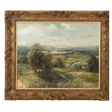 Behrent (HU) Signed Oil Landscape on Canvas Behrent (HU) Signed Oil Landscape on Canvas