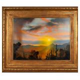 Dale TerBush Large Painting Desert Sunset Dale TerBush Large Painting Desert Sunset