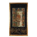 Tibetan Thangka with Embroidery Panels Tibetan Thangka with Embroidery Panels