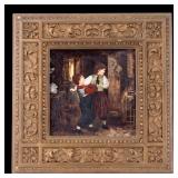 Framed Hand Painted Minton Tile Framed Hand Painted Minton Tile
