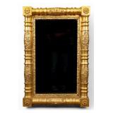 Antique Federal Style Gold Wood Wall Mirror Antique Federal Style Gold Wood Wall Mirror