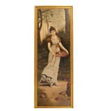 19th C Oil on Board After Emile Eismen-Semenowsky 19th C Oil on Board After Emile Eismen-Semenowsky