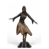 Art Deco Romanian Dancer Bronze Statue Art Deco Romanian Dancer Bronze Statue