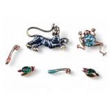 Sterling Frog and Early Brooches Sterling Frog and Early Brooches