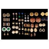 Earring Group w/ Enamel, Faux Pearl, & Other Earring Group w/ Enamel, Faux Pearl, & Other