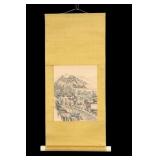 Chinese Watercolor on Paper Scroll Chinese Watercolor on Paper Scroll